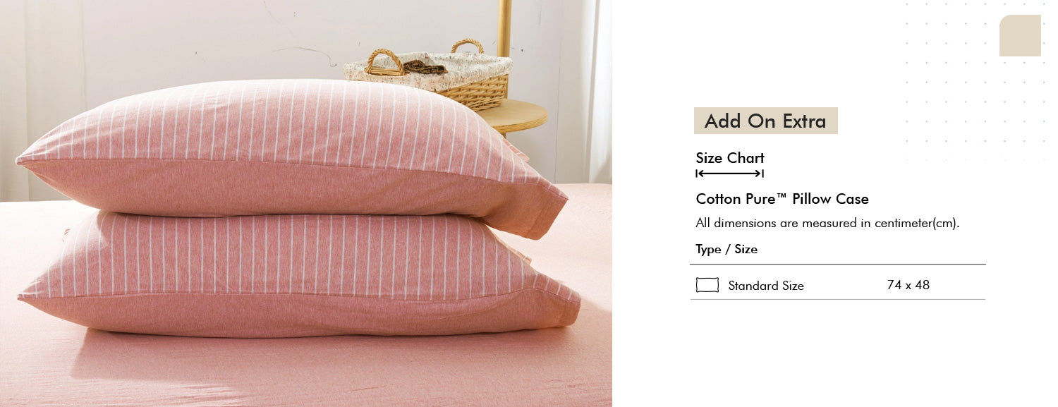 Cotton Pure? Pinky Stripe Jersey Cotton Fitted Sheet Set Add On Extra