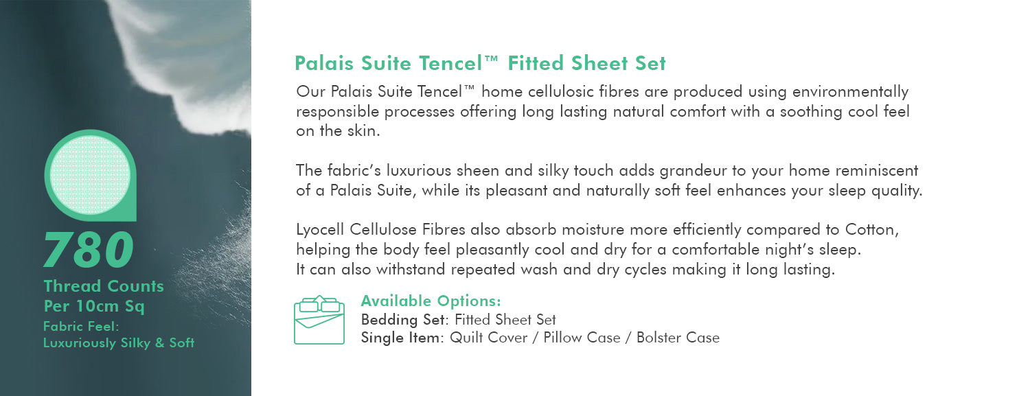 Palais Suite TENCEL™ Mali Garnet Fitted Sheet Set Thread Counts