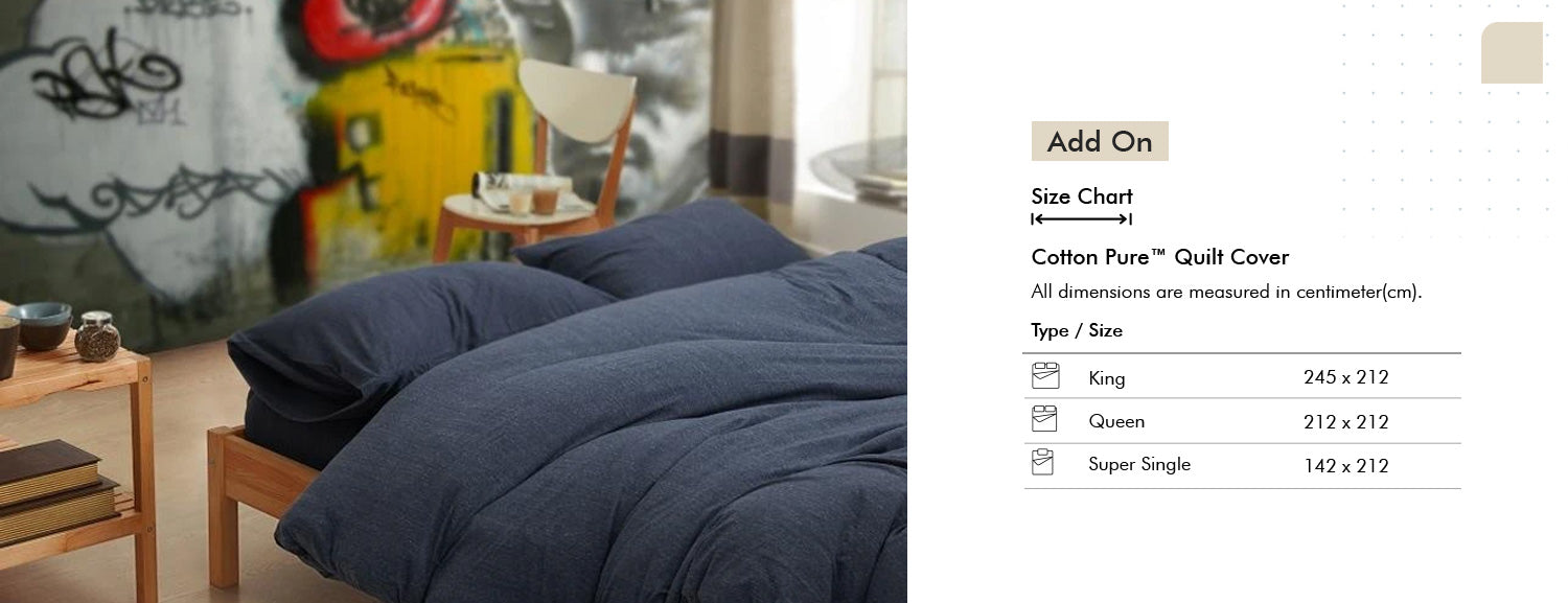Cotton Pure? Prussian Blue Jersey Cotton Fitted Sheet Set Add On Size Chart