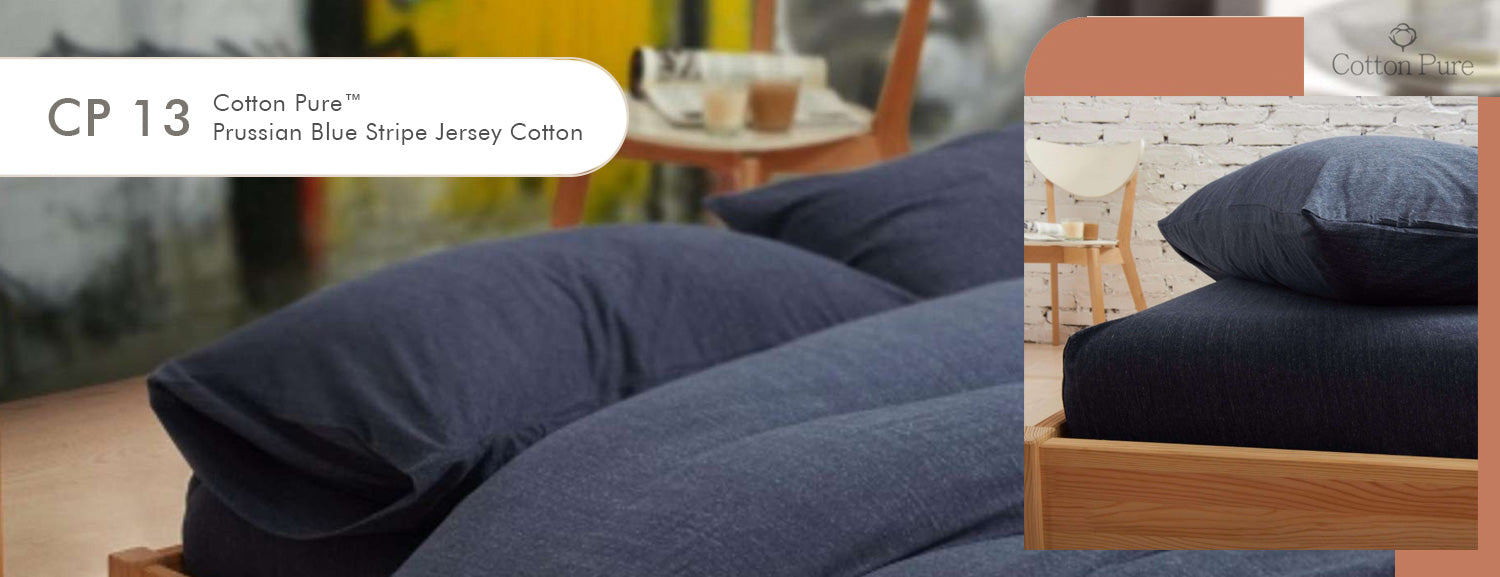 CP 13 Cotton Pure? Prussian Blue Jersey Cotton Bolster Case