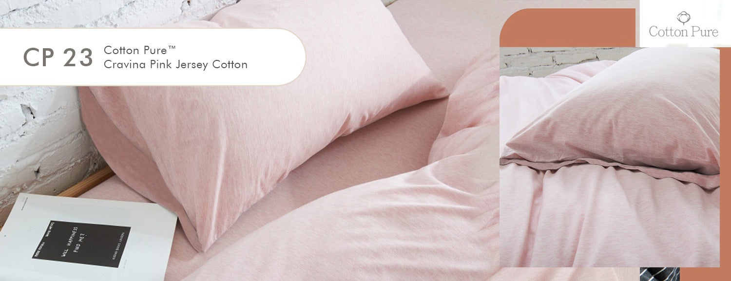 CP 23 Cotton Pure? Cravina Pink Jersey Cotton Pillow Case