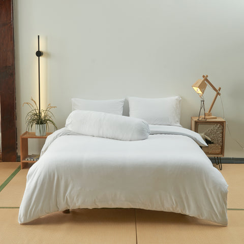 Cotton Pure™ White Jersey Cotton Fitted Sheet Set