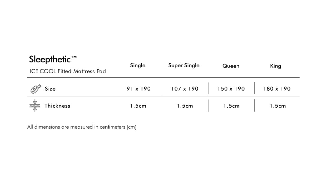 Size-Chart-Ice-Cool-Pad-Sleepthetic