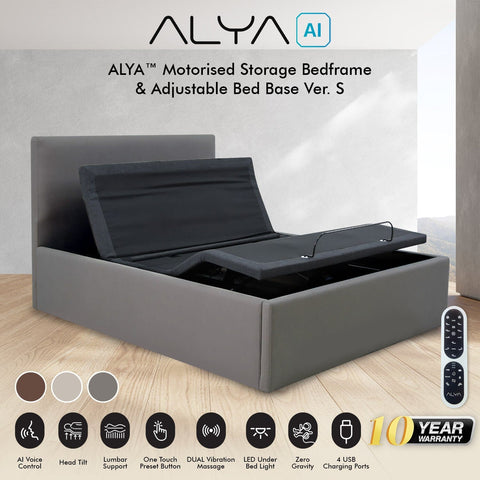 ALYA™ Motorised Storage Bedframe & Adjustable Bed Base Ver. S Adjustable Bed Base & Frame Alya™