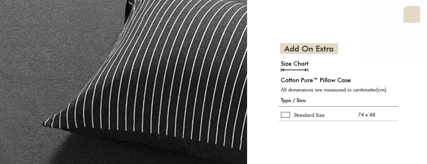Cotton Pure? Classic Black Stripe Jersey Cotton Quilt Cover Add On Extra