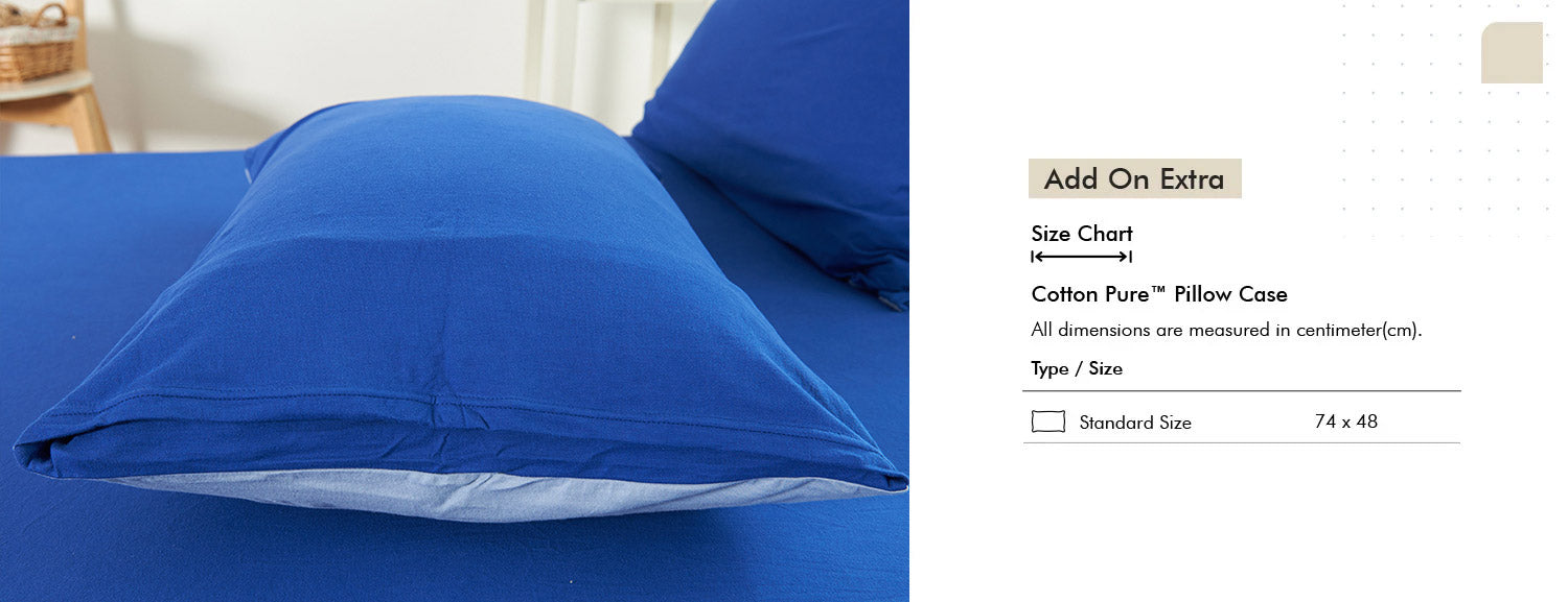 Cotton Pure? Klein Blue Jersey Cotton Quilt Cover Add On Extra