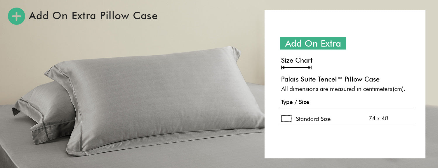 Palais Suite TENCEL™ Gilden Lined Fitted Sheet Set Add On Extra Pillow Case