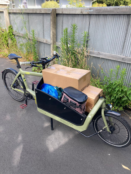 Carrying loads is easy on a cargo e-bike.