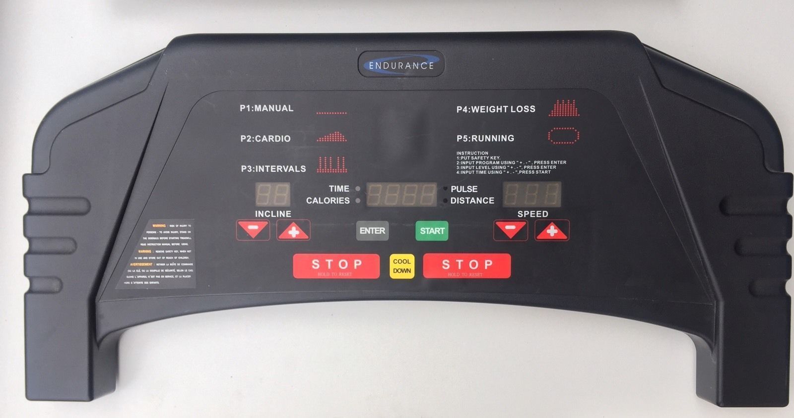 Endurance Treadmill Upper Display Console 8k Panel Full Assembly –