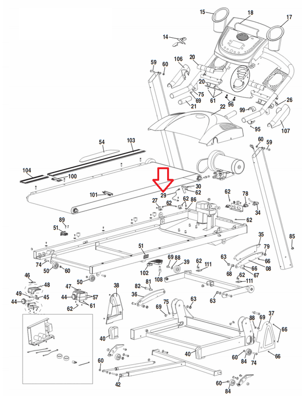 new balance 1500 treadmill parts