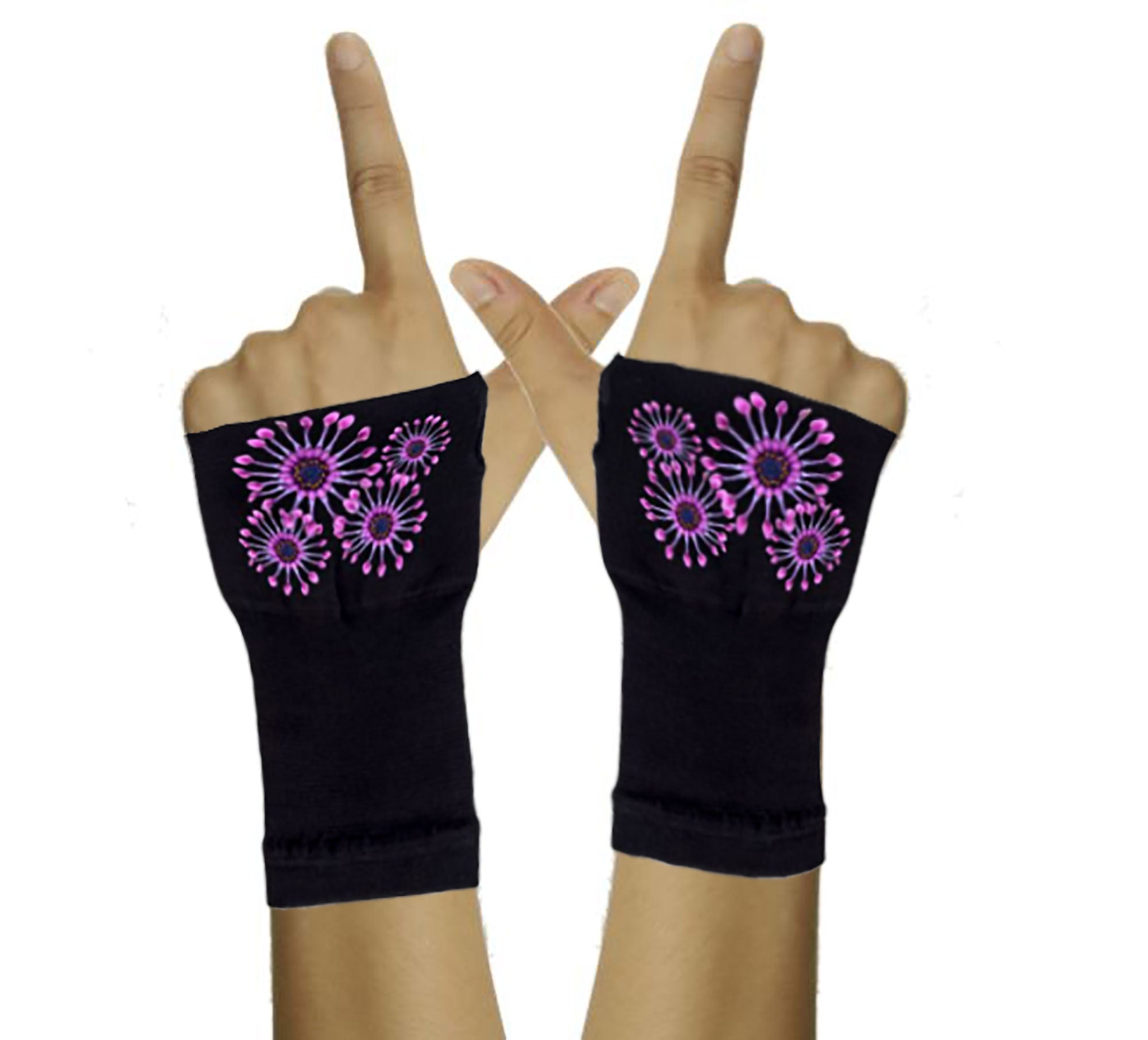 fingerless compression gloves