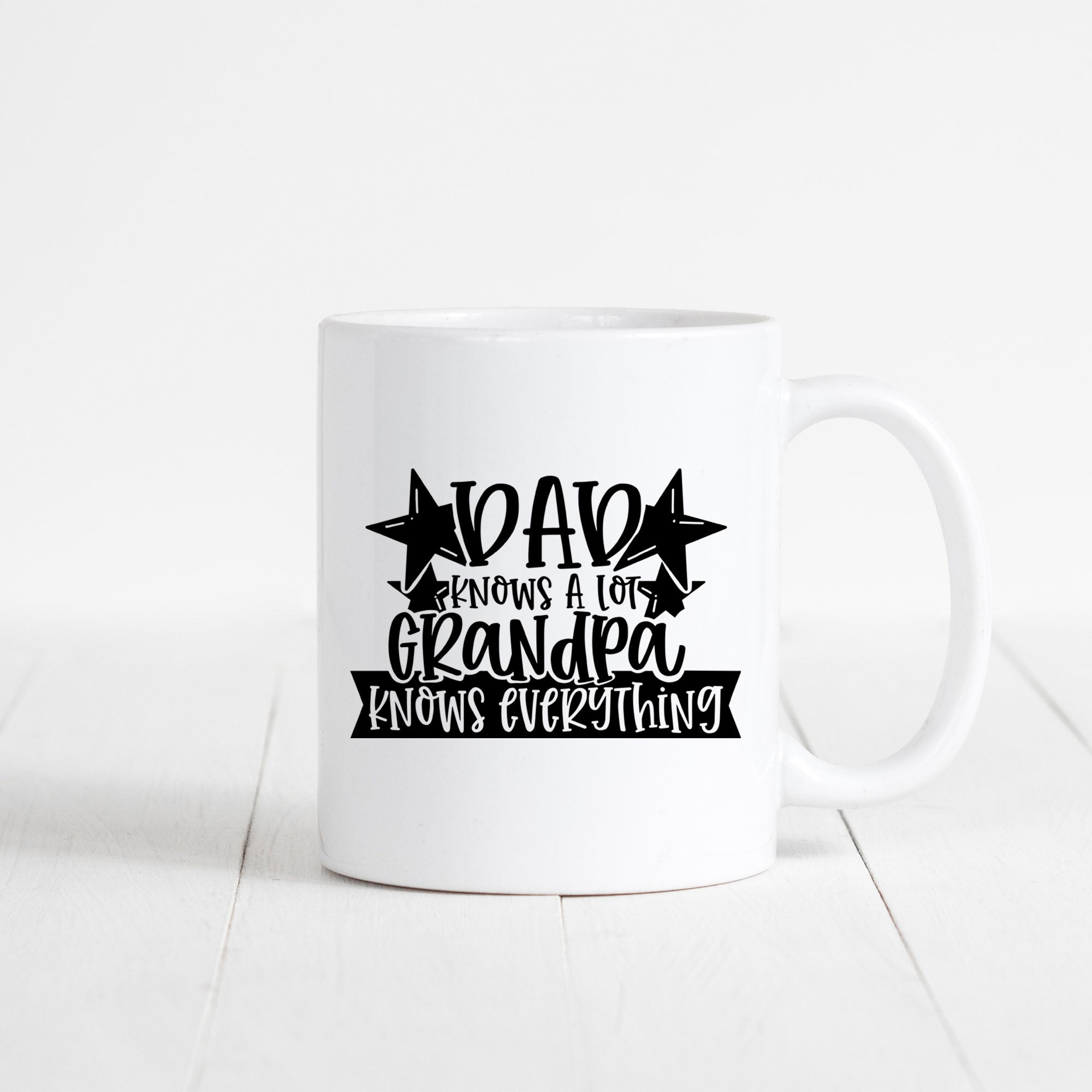 Download Father's Day Mug Dad Knows A Lot Grandpa Knows Everything ...