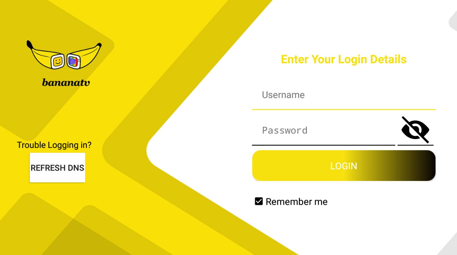 BananaTV login information