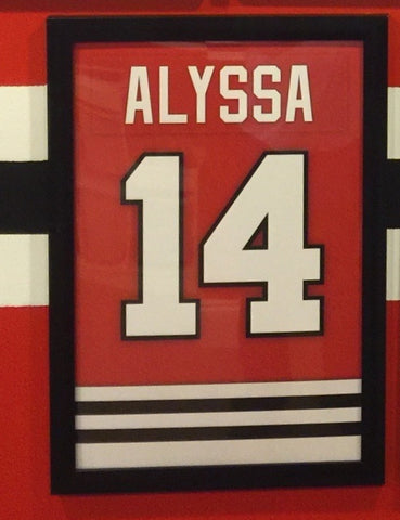 Alyssa's Custom Blackhawks T-Shirt Jersey