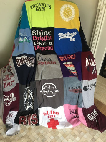 Beth C. used her daughter’s t-shirts to create a personalized graduation gift