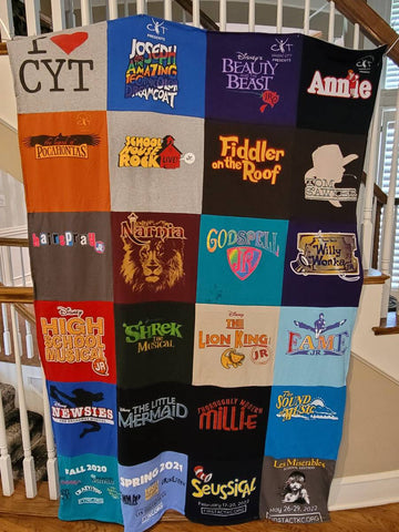Rose K.'s T-Shirt Quilt for Her Daughter