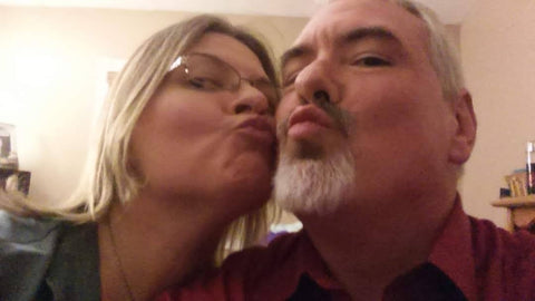 Tammy C. and Greg Making Kissy Faces 