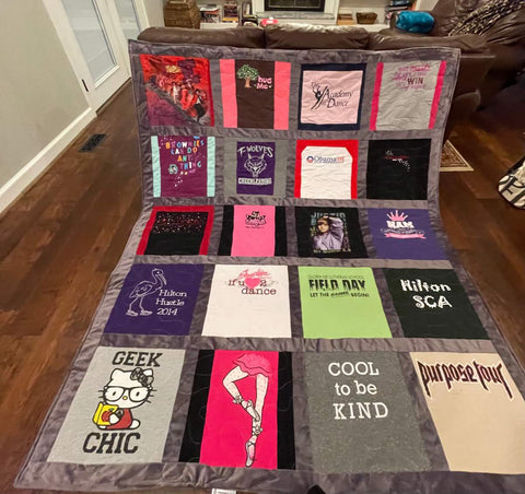 Valerie S.'s Fuzz Monsta T-Shirt Quilt for Her Daughter