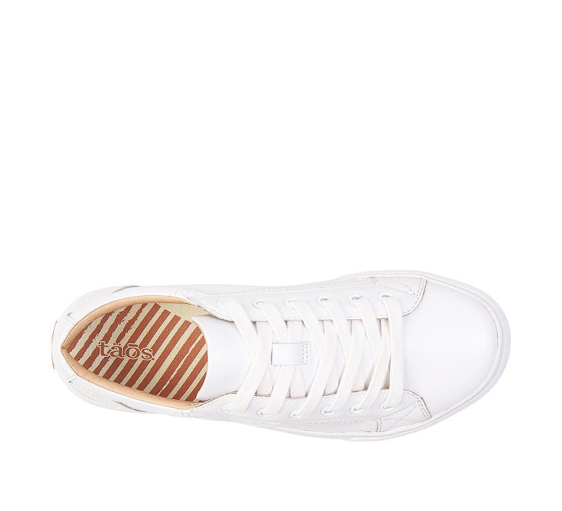 taos white leather sneakers