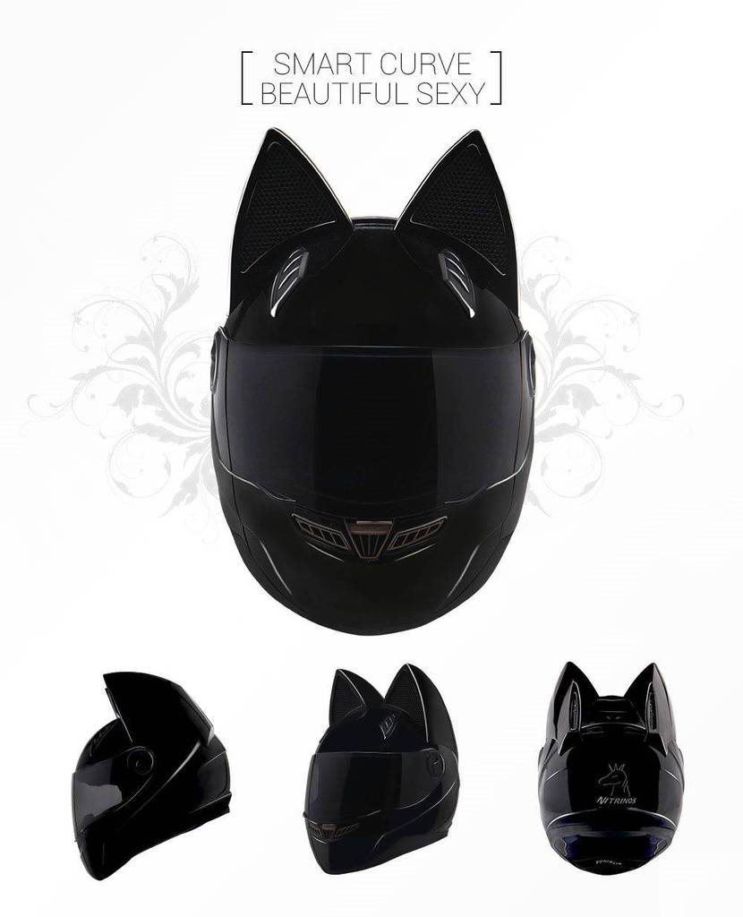 Full Face Motorcycle Cat Ear Helmet Buy 2 Get Extra 10 Off Colorfulsense