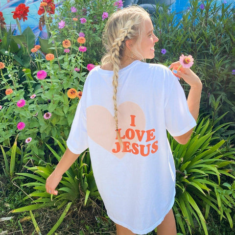 RESTOCK! PUFF PRINT, I LOVE JESUS, CREAM