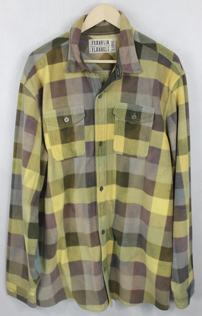 Vintage Yellow, Brown and Taupe Flannel Size XL – Franklin Flannels