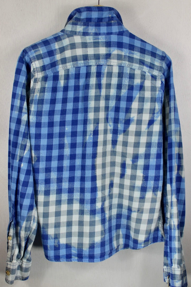 Vintage Bright and Light Blue Flannel Size Small – FranklinFlannels