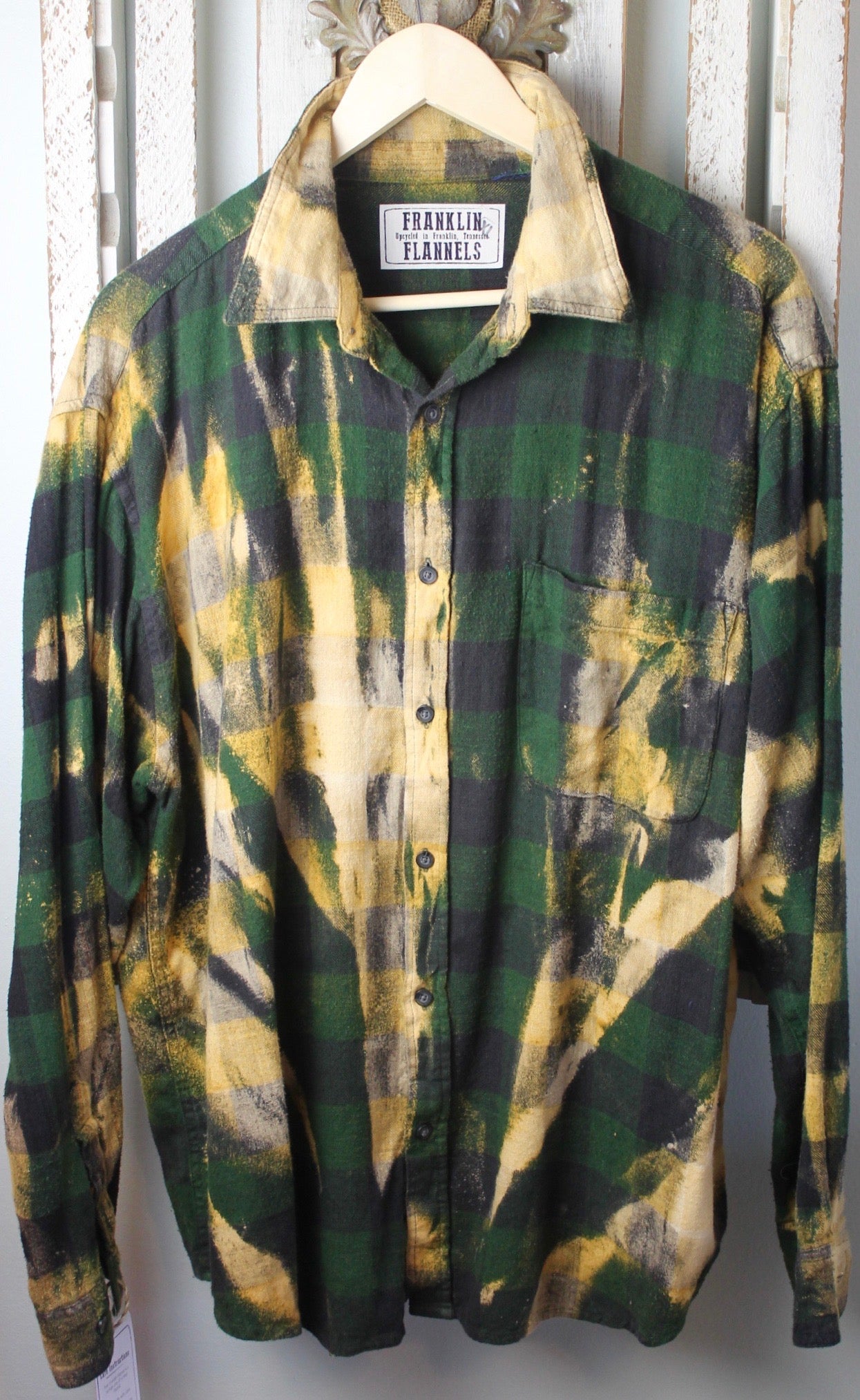 Vintage Green, Black, and Yellow Flannel Size Extra Large – Franklin ...