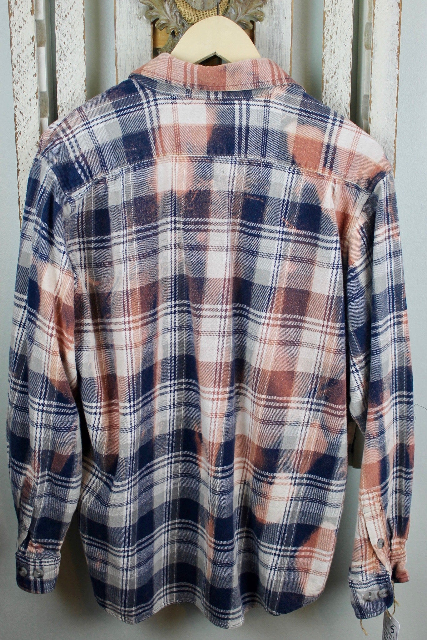 Vintage Navy Blue & Dusty Rose Flannel Size Small – Franklin Flannels