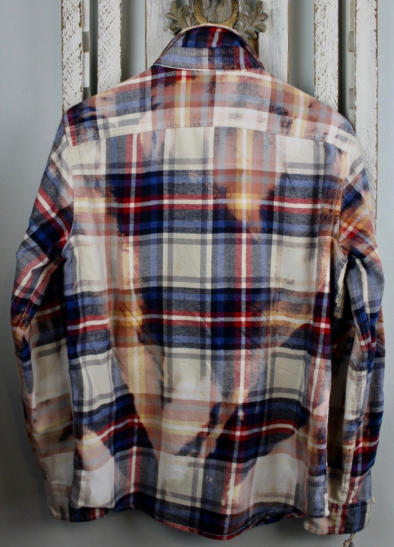 Vintage Navy, Red and White Flannel Size Small – FranklinFlannels
