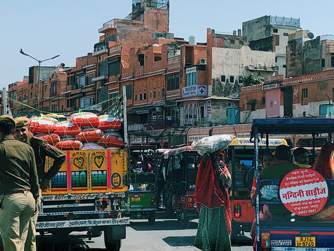 the streets of delhi india