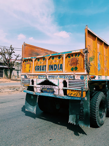 hand letter truck in delhi india