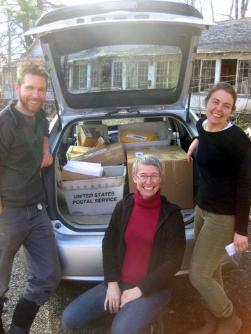 Doug, Robin, Erin all giddy after finishing the backorders.