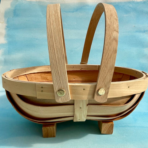 Wood Basket 1/2 Bushel, Harvest Helpers: J.W. Jung Seed Company