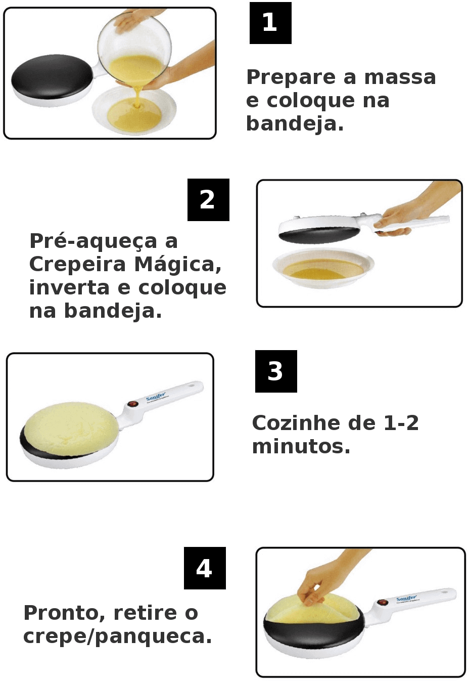Crepeira Mágica™ - Faça Crepes & Panquecas em 1 Minuto