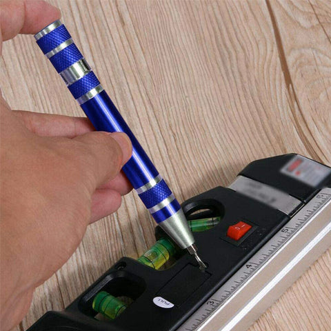 blue screwdriver pen
