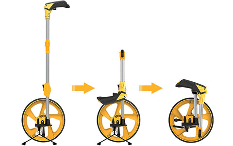 Collapsible measuring wheel