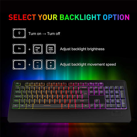 How to select backlight option