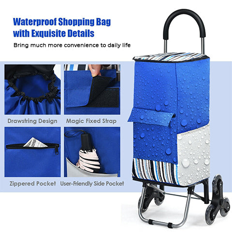 Waterproof Foldable Stair Climbing Cart with more features