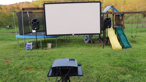 Prepare your projector, sound system, and screen