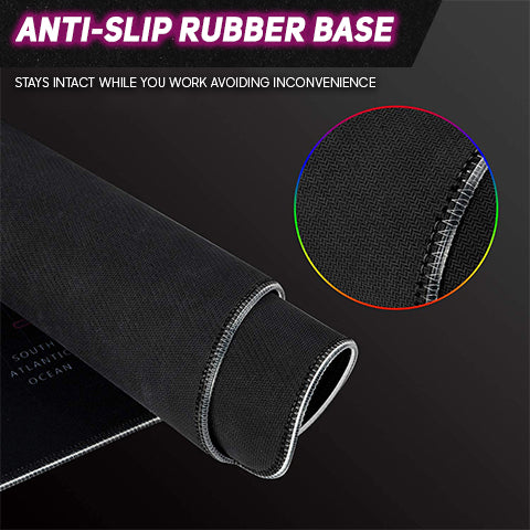 Anti Slip Rubber Base of RGB Gaming Mouse Pad