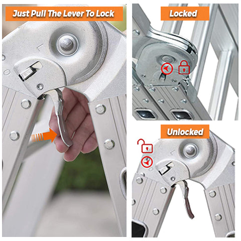 Safety Hinges of Multipurpose Ladder