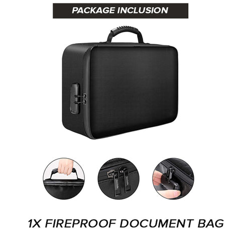 Fireproof Document Bag Package Inclusion