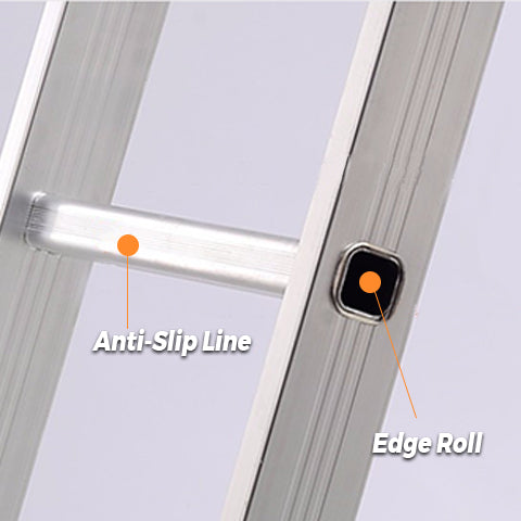 Anti-Slip line and Edge Line of Multipurpose Ladder