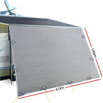 4.0M Caravan Privacy Screens 1.95m Roll Out Awning End Wall Side Sun Shade - Smith & Jones Australia