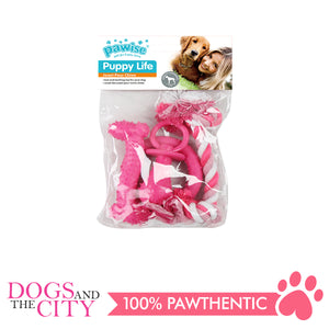 Pawise 14679 Puppy Life-Teething Toy Set Pink Dog Toy - All Goodies for Your Pet