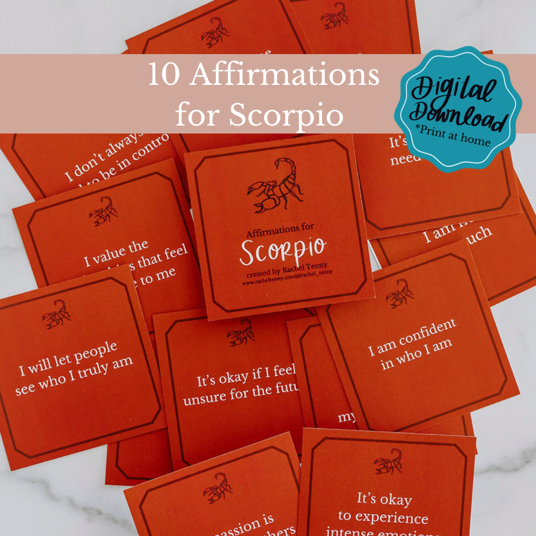 Digital Download Affirmations For Scorpio – Rachel Tenny