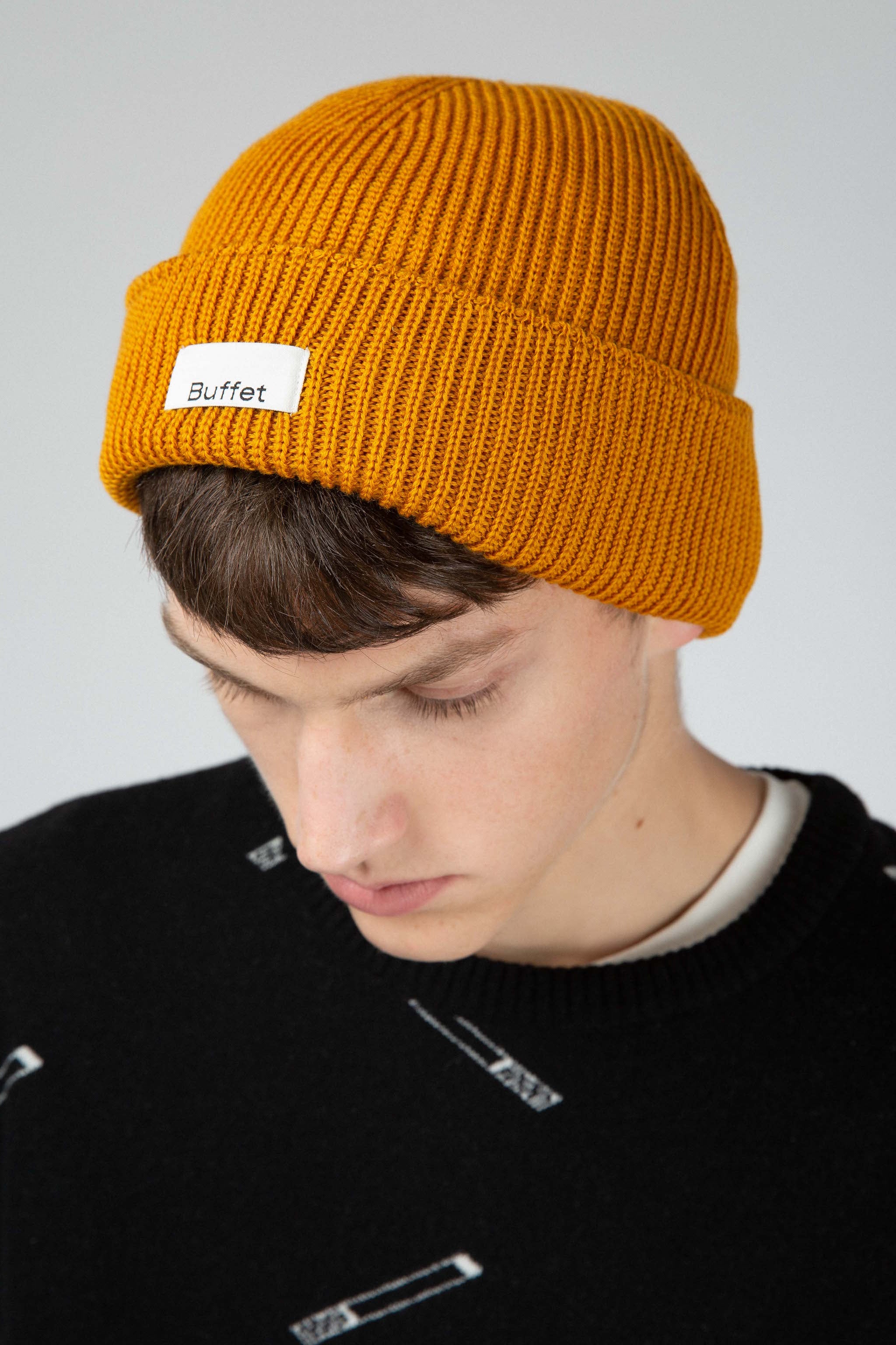 mustard wool hat