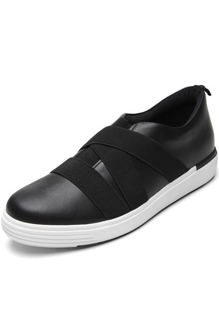 leather tennis shoes black