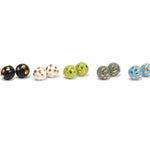 Hand painted Ceramic Stud Earrings - EXTRA SMALL 10mm